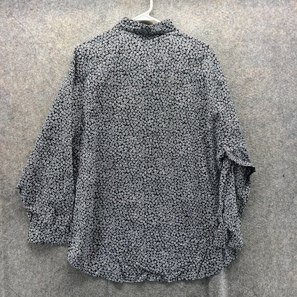 Guess by Georges Marciano Shirt Mens Medium Black White Swirl Print Vintage USA - Picture 2 of 9